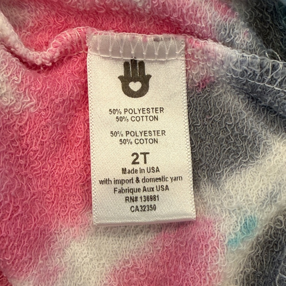 Spiritual Gangster Kids Tie-Dye "Grateful Vibes" Sweatshirt - Pink, Blue, Gray - Picture 9 of 9